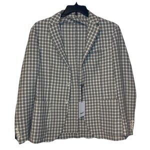 Paul Taylor Men's Blazer Jacket Plaid Tweed 2-Button Double Vent 38 US 48 EU NWT